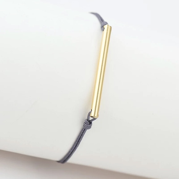 Double rope with gold tube bracelet - Picture 4 of 5